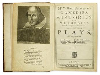 SHAKESPEARE, WILLIAM. Comedies, Histories, and Tragedies.  1685.  Portrait, title, and next leaf supplied in facsimile.